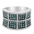 14K White Gold White and Treated Blue Diamond Cocktail Ring (1 1/2 Cttw, H-I Color, I1-I2 Clarity) - Size 6 by Bids.com