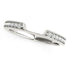 14k White Gold Curved Section Antique Style Diamond Wedding Band (1/8 cttw) by Bids.com