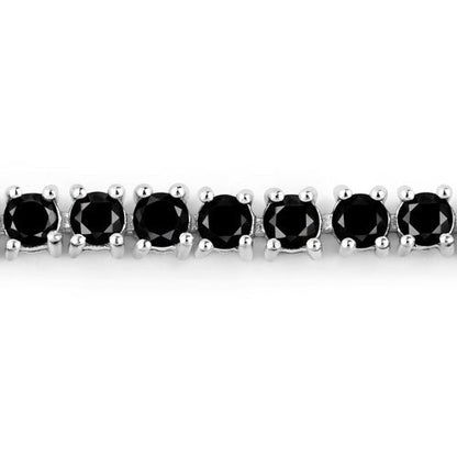 3.15 Carat Genuine Black Diamond .925 Sterling Silver Bracelet by Bids.com