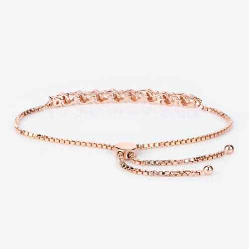 0.89 Carat Genuine Morganite and White Topaz .925 Sterling Silver Bracelet by Bids.com