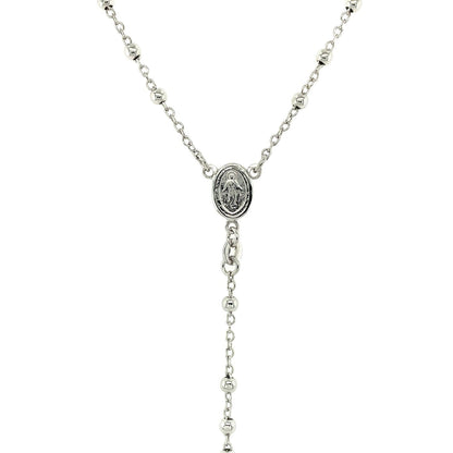 Fine Rosary Chain and Bead Necklace in Sterling Silver by Bids.com