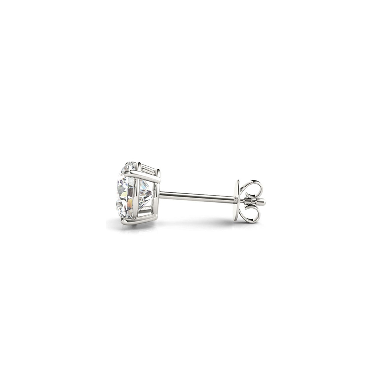 2 cttw Certified IGI Lab Grown Round Diamond Stud Earrings 14k White Gold (G/VS2) by Bids.com