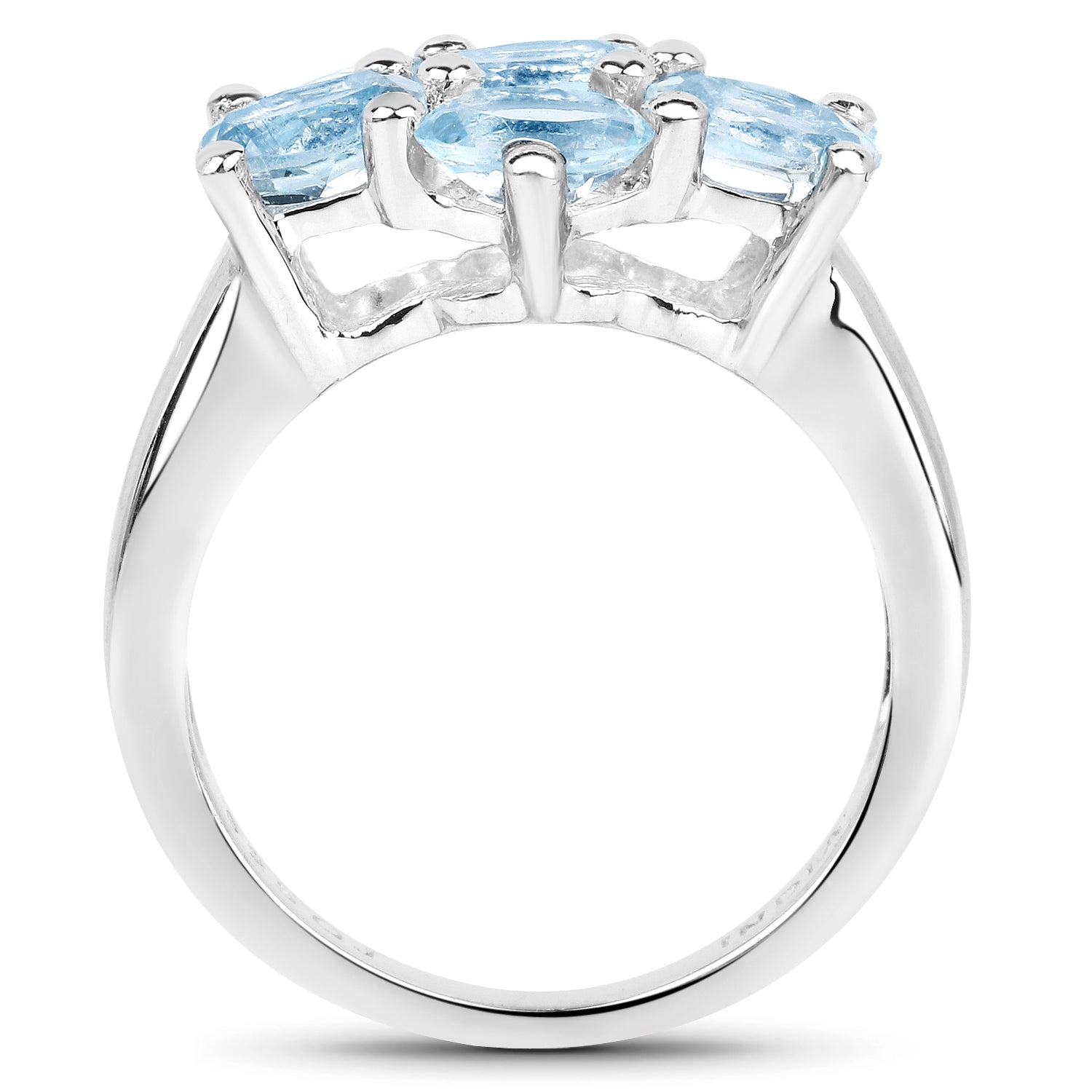 3.57 Carat Genuine Blue Topaz .925 Sterling Silver Ring by Bids.com