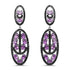 12.45 Carat Genuine Amethyst and Black Spinel .925 Sterling Silver Earrings by Bids.com