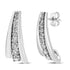 .925 Sterling Silver 1 Cttw Round Diamond Graduated Huggie Earrings (I2-I3 Clarity, I-J Color) by Bids.com