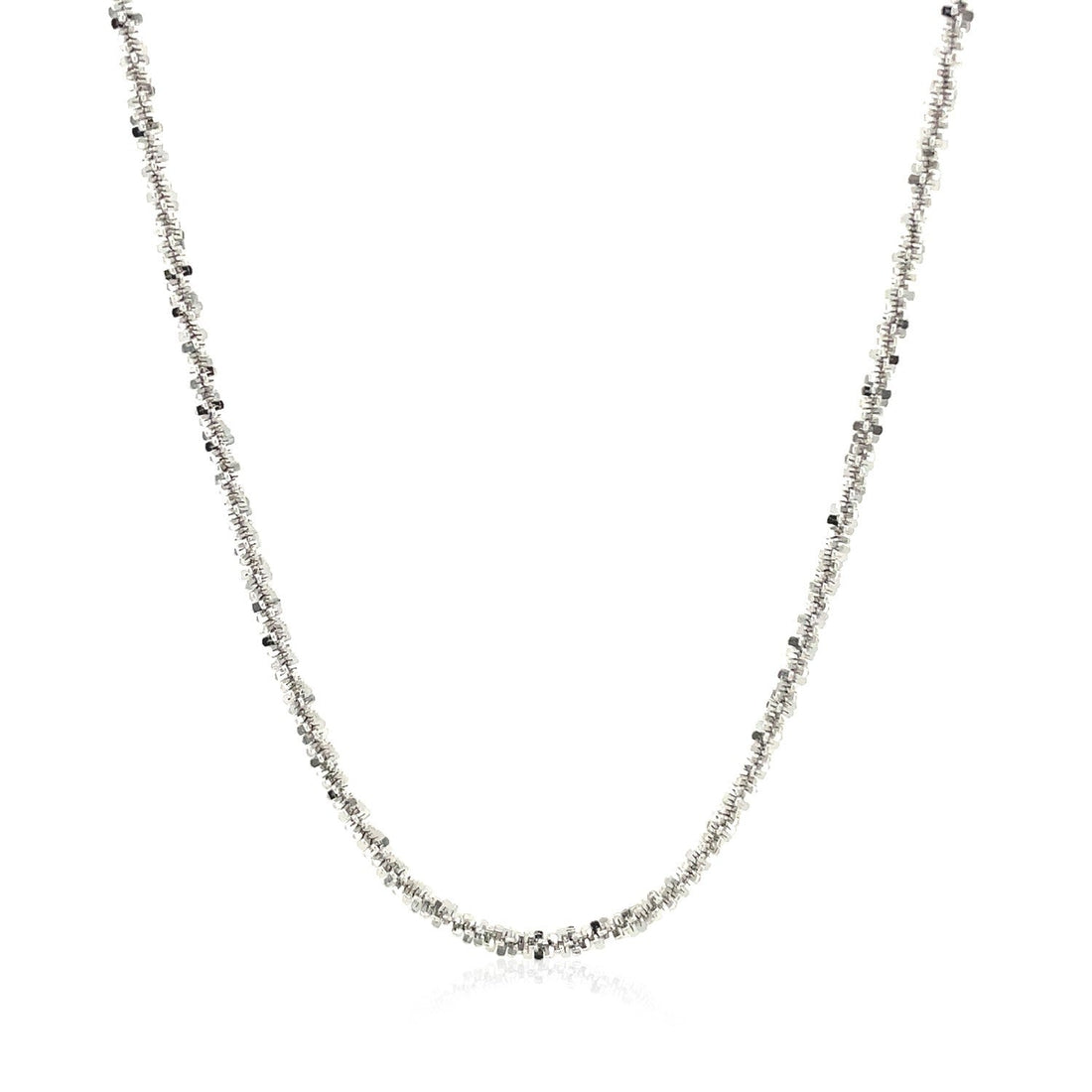 Rhodium Plated 2.2mm Sterling Silver Sparkle Style Chain by Bids.com