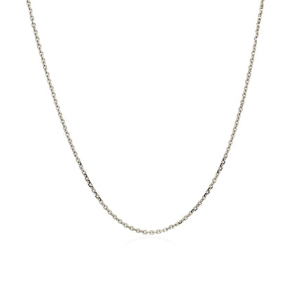 10k White Gold Adjustable Cable Chain 0.9mm by Bids.com