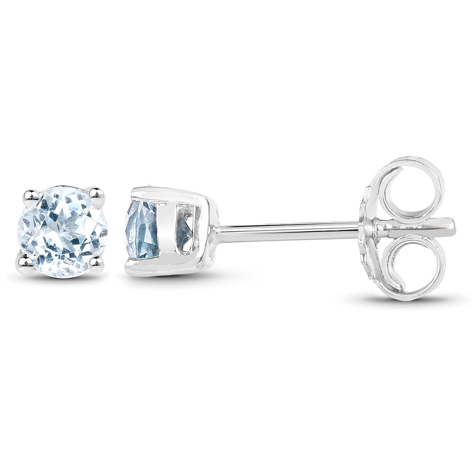 0.64 Carat Genuine Blue Topaz .925 Sterling Silver Earrings  DestGlow