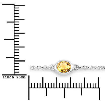 1.83 Carat Genuine Multi Stones .925 Sterling Silver Bracelet by Bids.com