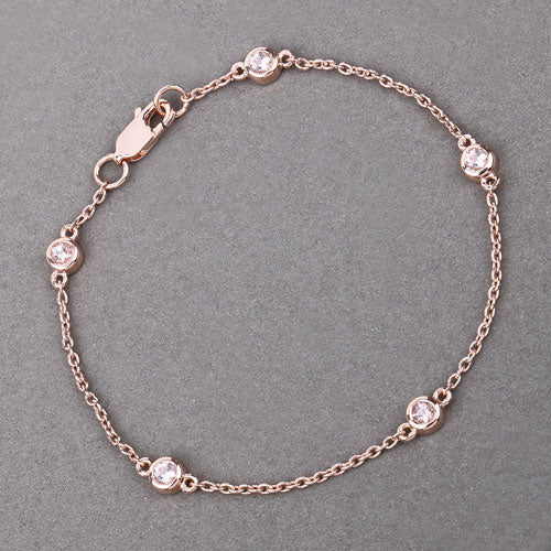0.45 Carat Genuine Morganite .925 Sterling Silver Bracelet by Bids.com