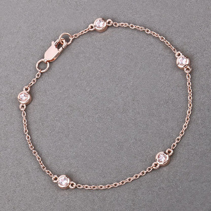 0.45 Carat Genuine Morganite .925 Sterling Silver Bracelet by Bids.com