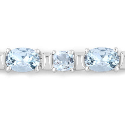 10.06 Carat Genuine Aquamarine .925 Sterling Silver Bracelet by Bids.com