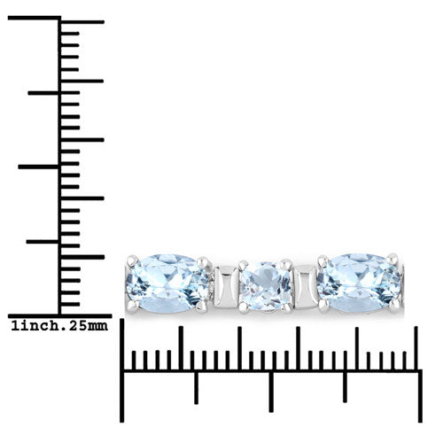 10.06 Carat Genuine Aquamarine .925 Sterling Silver Bracelet by Bids.com
