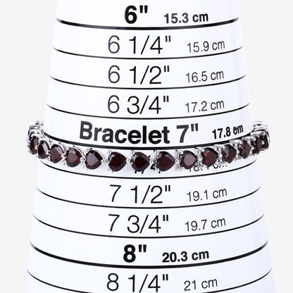 15.50 Carat Genuine Garnet .925 Sterling Silver Bracelet  DestGlow
