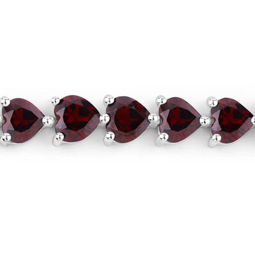 15.50 Carat Genuine Garnet .925 Sterling Silver Bracelet  DestGlow