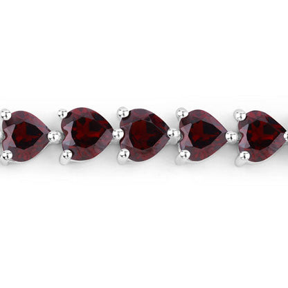 15.50 Carat Genuine Garnet .925 Sterling Silver Bracelet  DestGlow