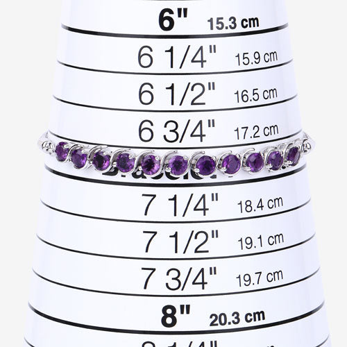 2.64 Carat Genuine Amethyst .925 Sterling Silver Bracelet by Bids.com
