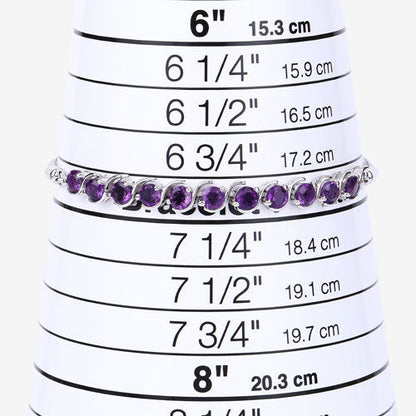 2.64 Carat Genuine Amethyst .925 Sterling Silver Bracelet by Bids.com