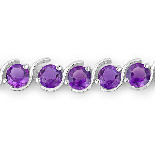 2.64 Carat Genuine Amethyst .925 Sterling Silver Bracelet by Bids.com