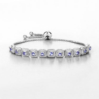 1.10 Carat Genuine Tanzanite .925 Sterling Silver Bracelet by Bids.com