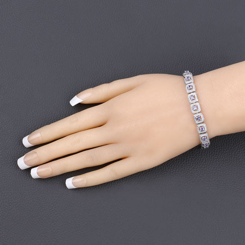 1.10 Carat Genuine Tanzanite .925 Sterling Silver Bracelet by Bids.com