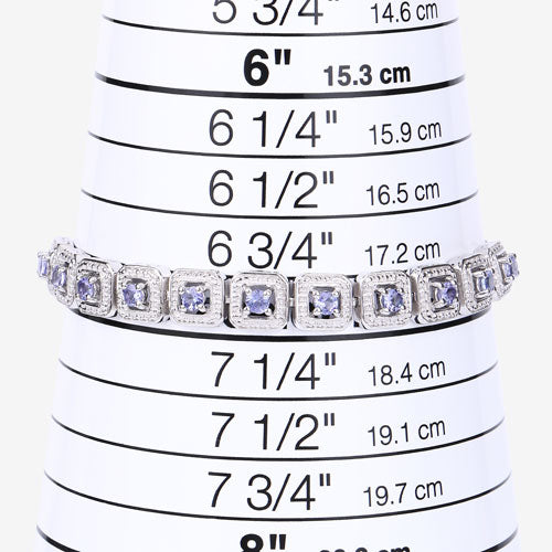 1.10 Carat Genuine Tanzanite .925 Sterling Silver Bracelet by Bids.com