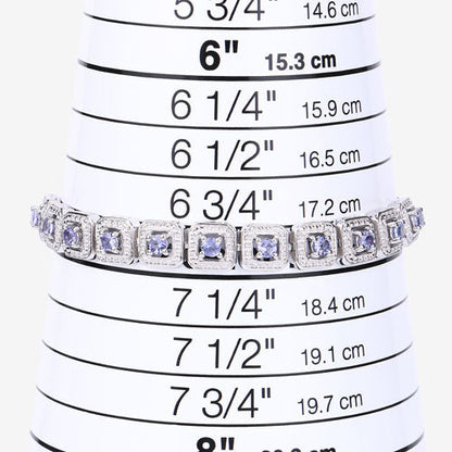 1.10 Carat Genuine Tanzanite .925 Sterling Silver Bracelet by Bids.com