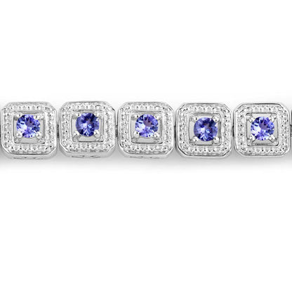 1.10 Carat Genuine Tanzanite .925 Sterling Silver Bracelet by Bids.com