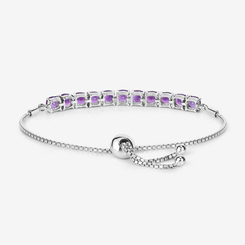 6.05 Carat Genuine Amethyst .925 Sterling Silver Bracelet by Bids.com