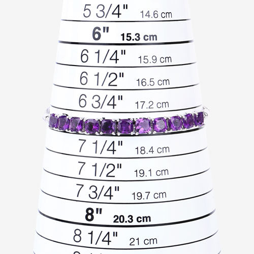 6.05 Carat Genuine Amethyst .925 Sterling Silver Bracelet by Bids.com