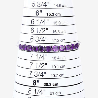 6.05 Carat Genuine Amethyst .925 Sterling Silver Bracelet by Bids.com