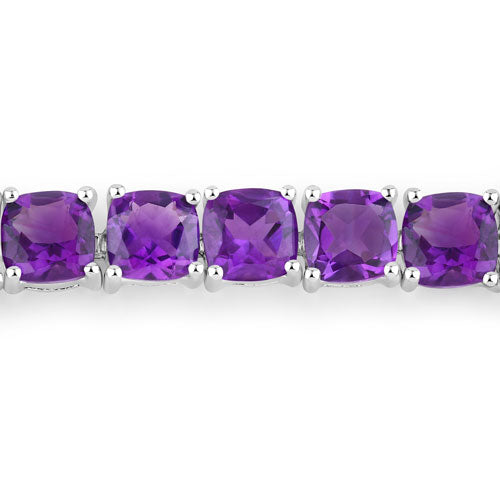 6.05 Carat Genuine Amethyst .925 Sterling Silver Bracelet by Bids.com