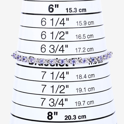 0.91 Carat Genuine Tanzanite .925 Sterling Silver Bracelet by Bids.com