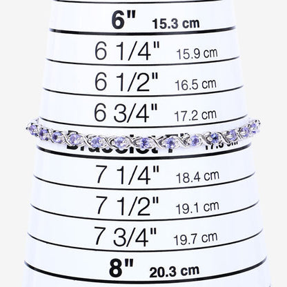 0.91 Carat Genuine Tanzanite .925 Sterling Silver Bracelet by Bids.com