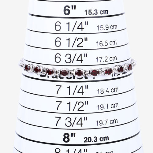 1.80 Carat Genuine Garnet .925 Sterling Silver Bracelet  DestGlow