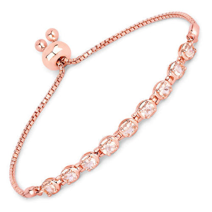 1.35 Carat Genuine Morganite .925 Sterling Silver Bracelet by Bids.com