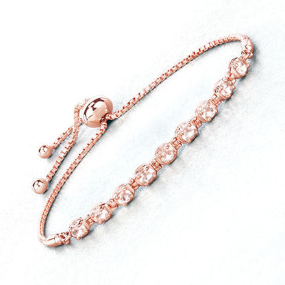 1.35 Carat Genuine Morganite .925 Sterling Silver Bracelet by Bids.com