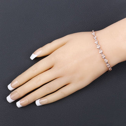 1.35 Carat Genuine Morganite .925 Sterling Silver Bracelet by Bids.com