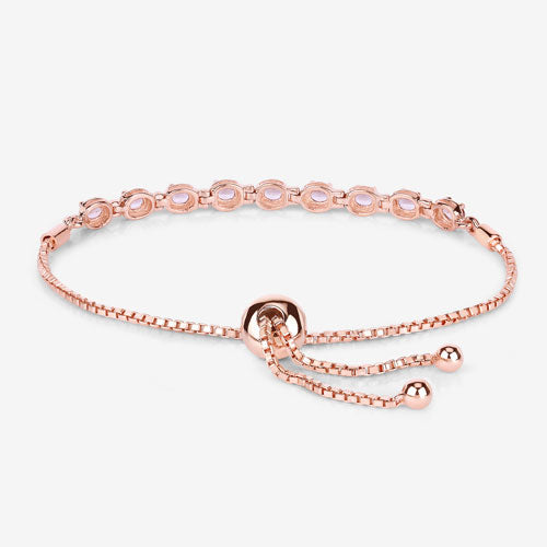 1.35 Carat Genuine Morganite .925 Sterling Silver Bracelet by Bids.com