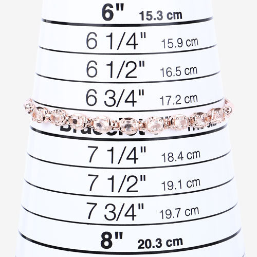 1.35 Carat Genuine Morganite .925 Sterling Silver Bracelet by Bids.com