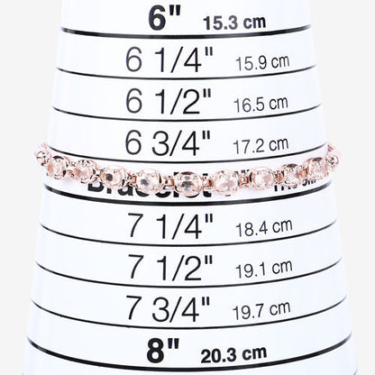 1.35 Carat Genuine Morganite .925 Sterling Silver Bracelet by Bids.com