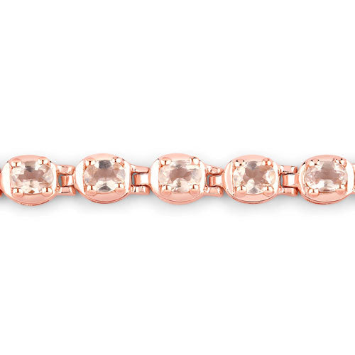 1.35 Carat Genuine Morganite .925 Sterling Silver Bracelet by Bids.com