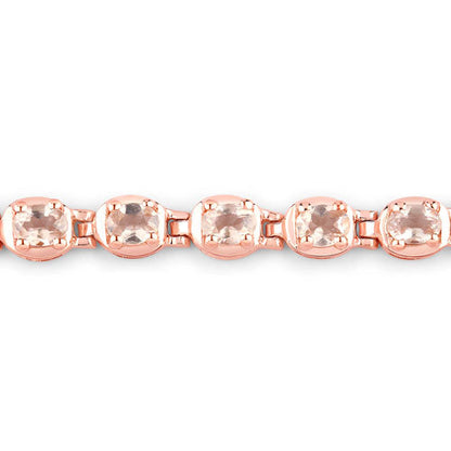 1.35 Carat Genuine Morganite .925 Sterling Silver Bracelet by Bids.com
