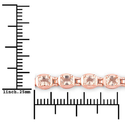 1.35 Carat Genuine Morganite .925 Sterling Silver Bracelet by Bids.com