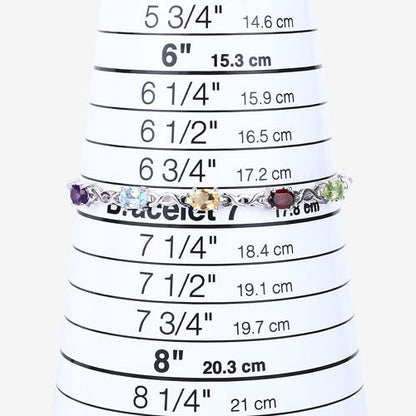 2.24 Carat Genuine Multi Stone .925 Sterling Silver Bracelet  DestGlow