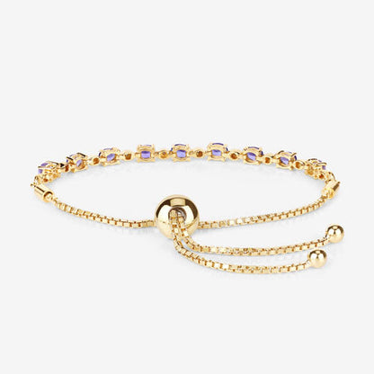 1.56 Carat Genuine Tanzanite and White Diamond .925 Sterling Silver Bracelet by Bids.com
