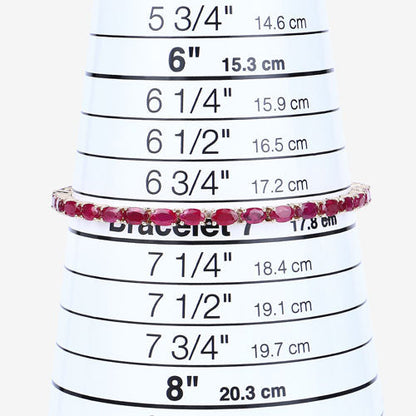 9.18 Carat Genuine Ruby 10K Yellow Gold Bracelet by Bids.com