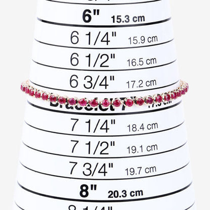 3.13 Carat Genuine Mozambique Ruby 14K Yellow Gold Bracelet by Bids.com