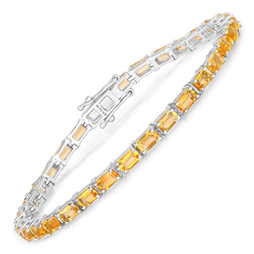 12.80 Carat Genuine Citrine .925 Sterling Silver Bracelet by Bids.com