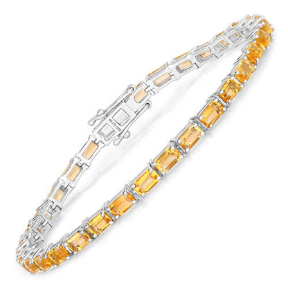 12.80 Carat Genuine Citrine .925 Sterling Silver Bracelet by Bids.com